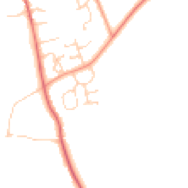 Daytime road noise heatmap for DN20 9EU
