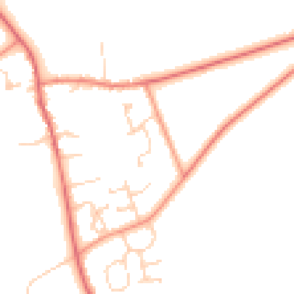 Daytime road noise heatmap for DN20 9EW