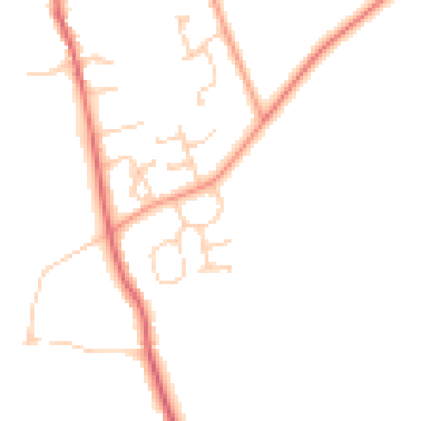 Daytime road noise heatmap for DN20 9EX