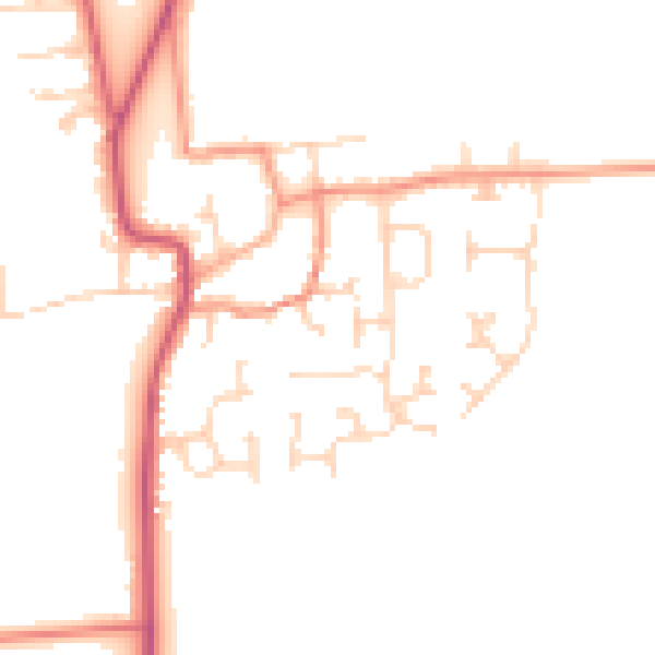 Daytime road noise heatmap for DN20 9FF