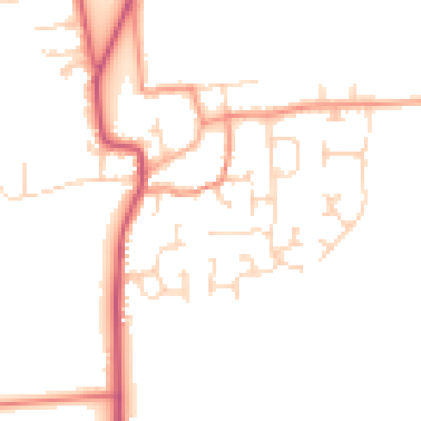 Daytime road noise heatmap for DN20 9FG