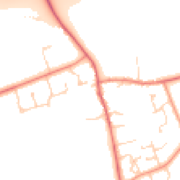 Daytime road noise heatmap for DN20 9FJ