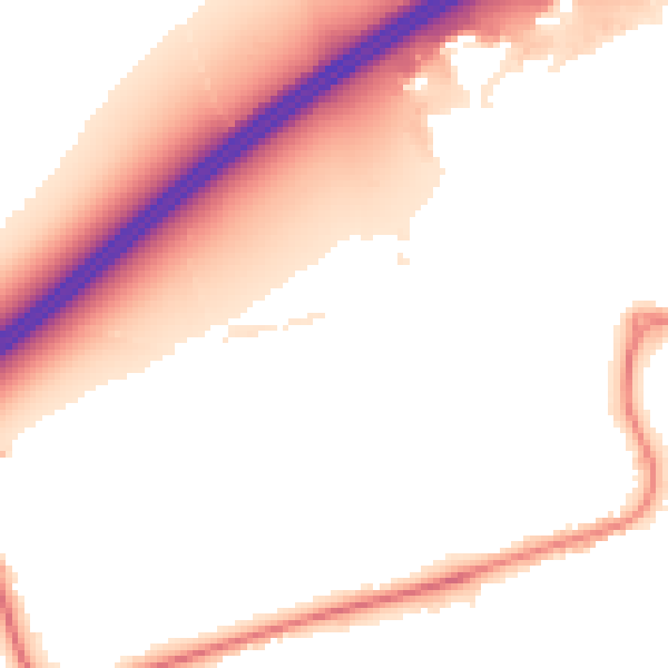 Night-time road noise heatmap for DN20 9FN