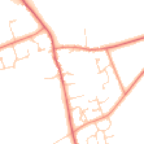 Daytime road noise heatmap for DN20 9FT