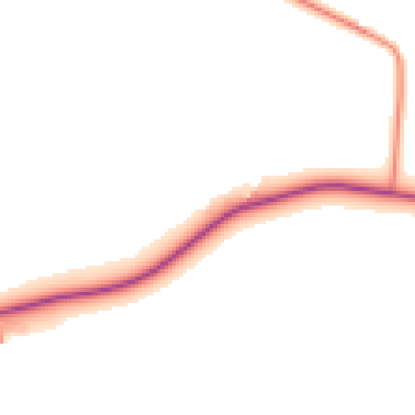 Daytime road noise heatmap for DN20 9HF