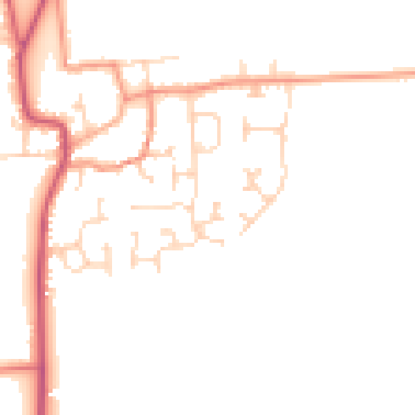 Daytime road noise heatmap for DN20 9JF