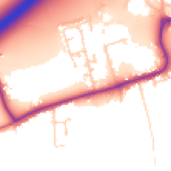 Daytime road noise heatmap for DN20 9JN