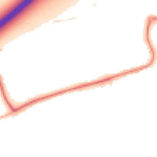 Night-time road noise heatmap for DN20 9JN