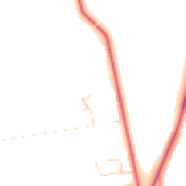 Daytime road noise heatmap for DN20 9JT