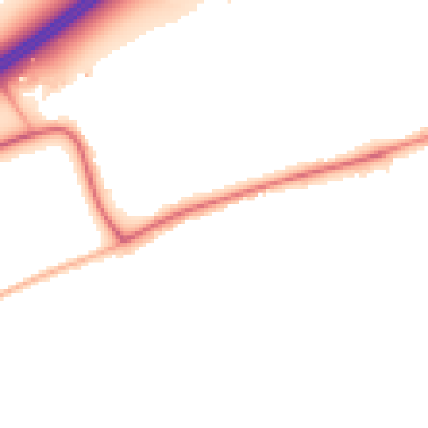 Night-time road noise heatmap for DN20 9JU