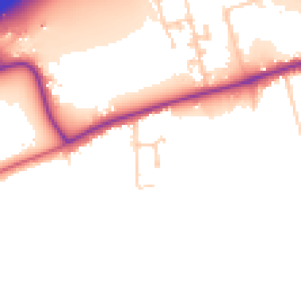 Daytime road noise heatmap for DN20 9JW