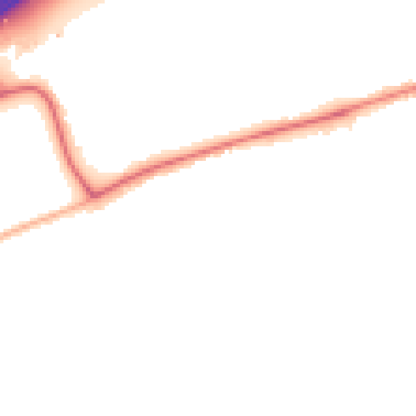 Night-time road noise heatmap for DN20 9JW