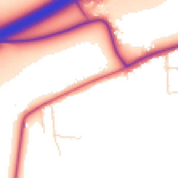 Daytime road noise heatmap for DN20 9JX