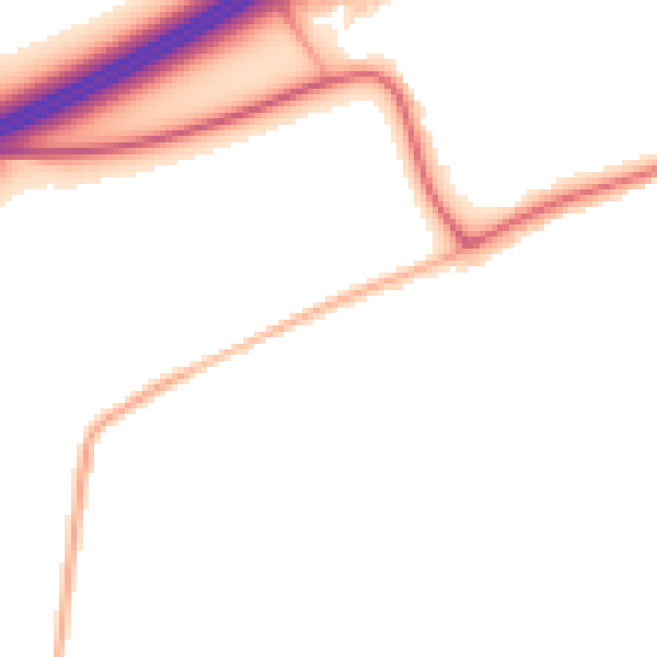 Night-time road noise heatmap for DN20 9JX