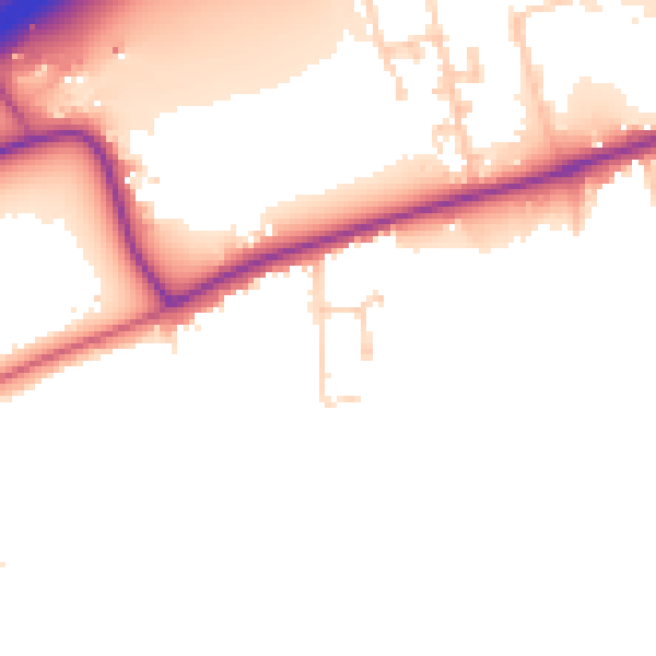 Daytime road noise heatmap for DN20 9LH