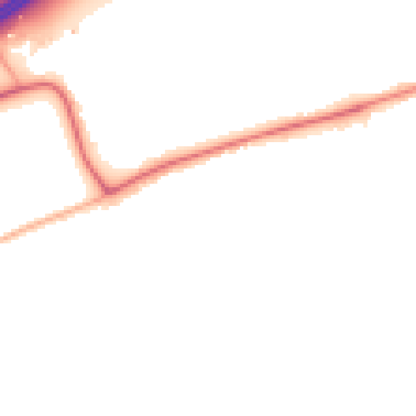 Night-time road noise heatmap for DN20 9LH