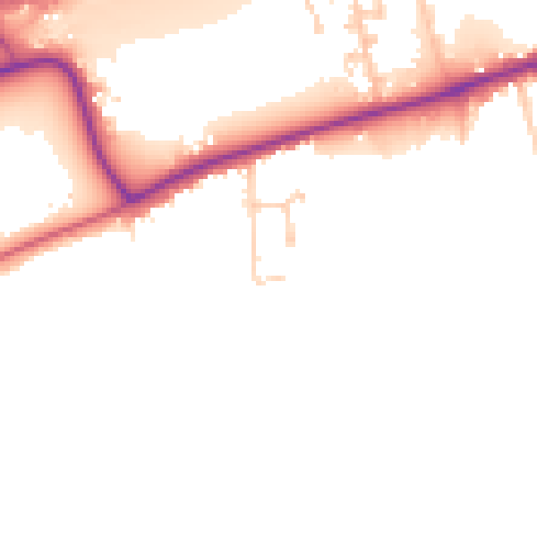 Daytime road noise heatmap for DN20 9LQ