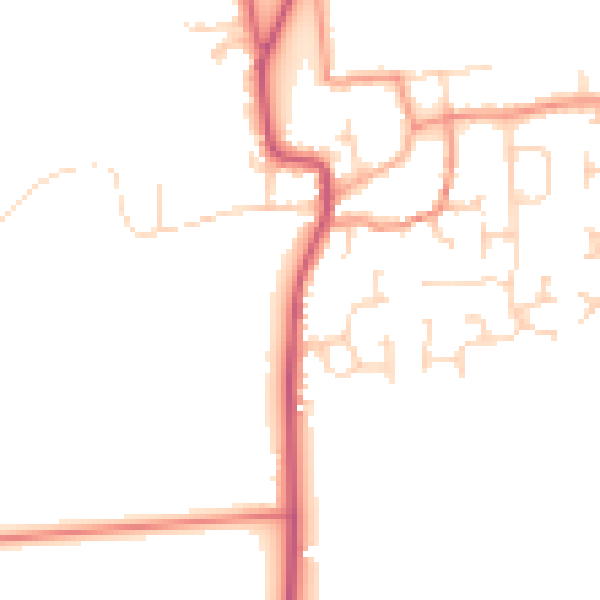 Daytime road noise heatmap for DN20 9NU