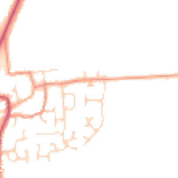 Daytime road noise heatmap for DN20 9PG