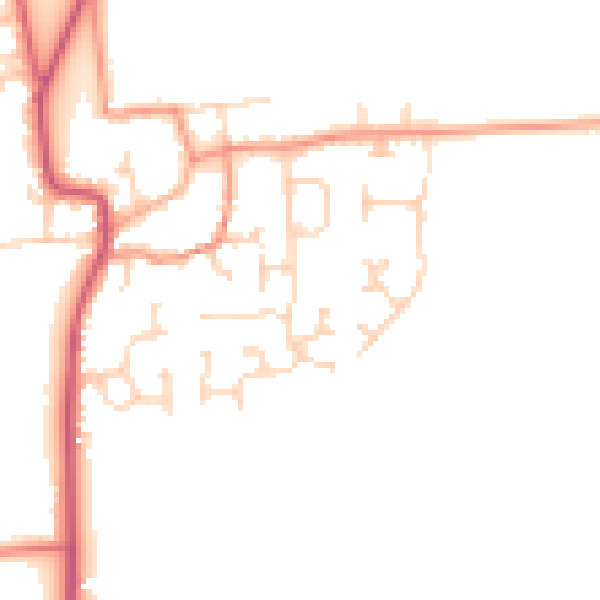 Daytime road noise heatmap for DN20 9PN