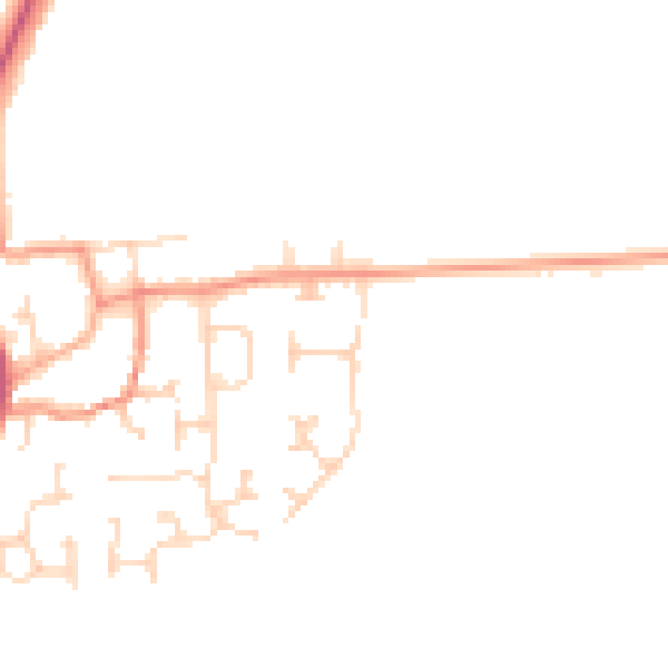 Daytime road noise heatmap for DN20 9PT
