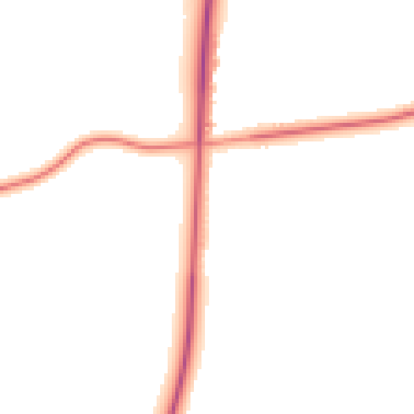 Daytime road noise heatmap for DN20 9PX