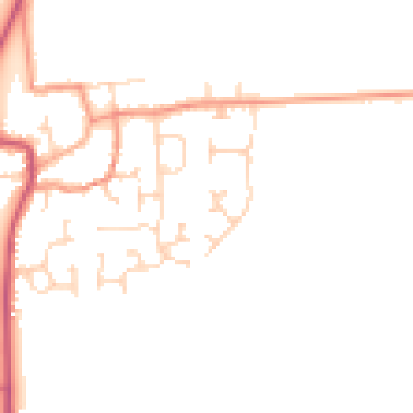 Daytime road noise heatmap for DN20 9QA