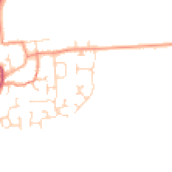 Daytime road noise heatmap for DN20 9QF