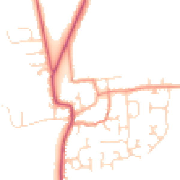 Daytime road noise heatmap for DN20 9RA