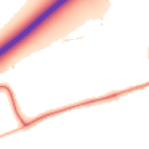 Night-time road noise heatmap for DN20 9RD