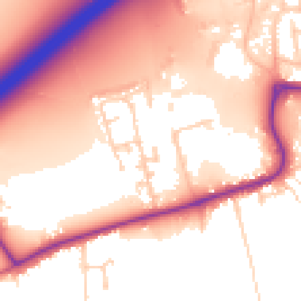 Daytime road noise heatmap for DN20 9RF