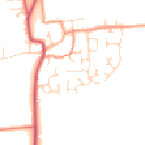 Daytime road noise heatmap for DN20 9RU
