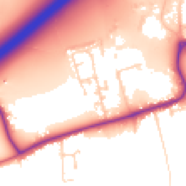 Daytime road noise heatmap for DN20 9SY