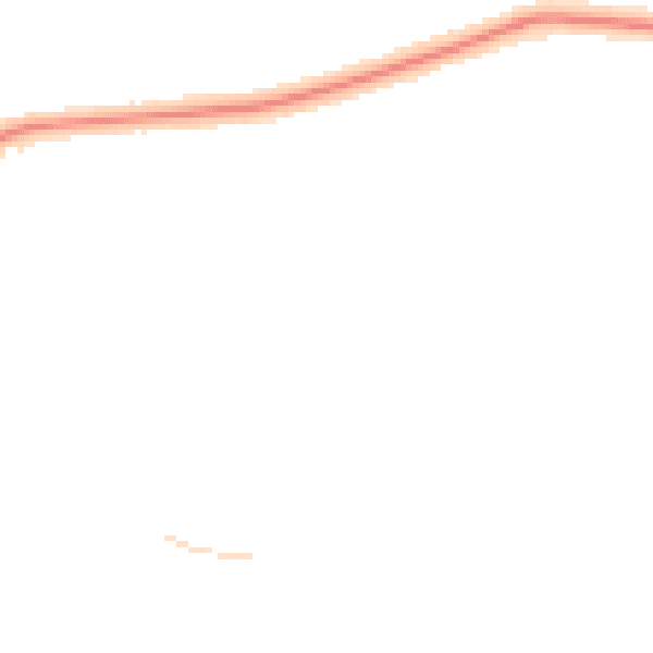 Night-time road noise heatmap for DN33 1BU