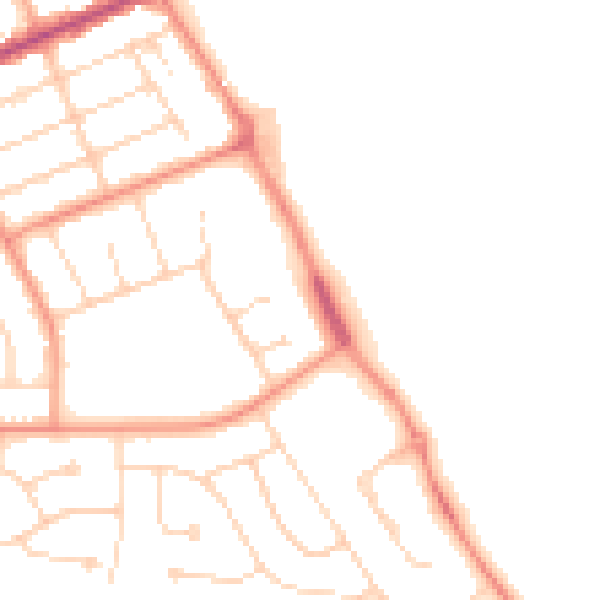 Daytime road noise heatmap for DN35 0AH