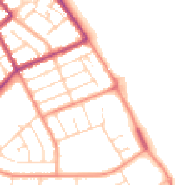 Daytime road noise heatmap for DN35 0AL