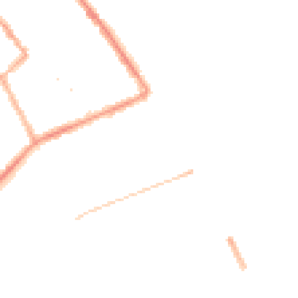 Night-time road noise heatmap for DN35 0AZ