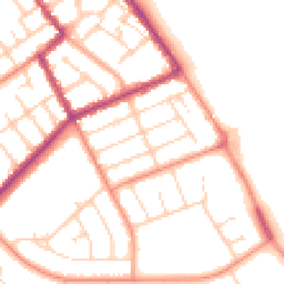 Daytime road noise heatmap for DN35 0BP