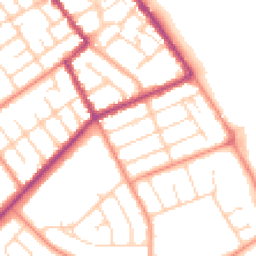 Daytime road noise heatmap for DN35 0BQ