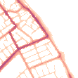 Daytime road noise heatmap for DN35 0DF