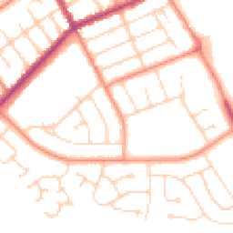Daytime road noise heatmap for DN35 0DW