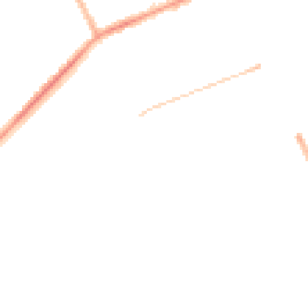 Night-time road noise heatmap for DN35 0DW