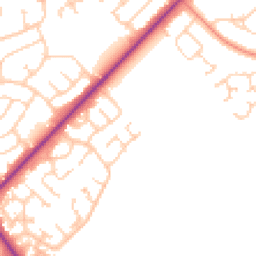 Daytime road noise heatmap for DN35 0EA