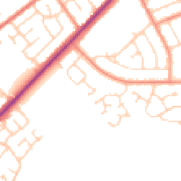 Daytime road noise heatmap for DN35 0JU