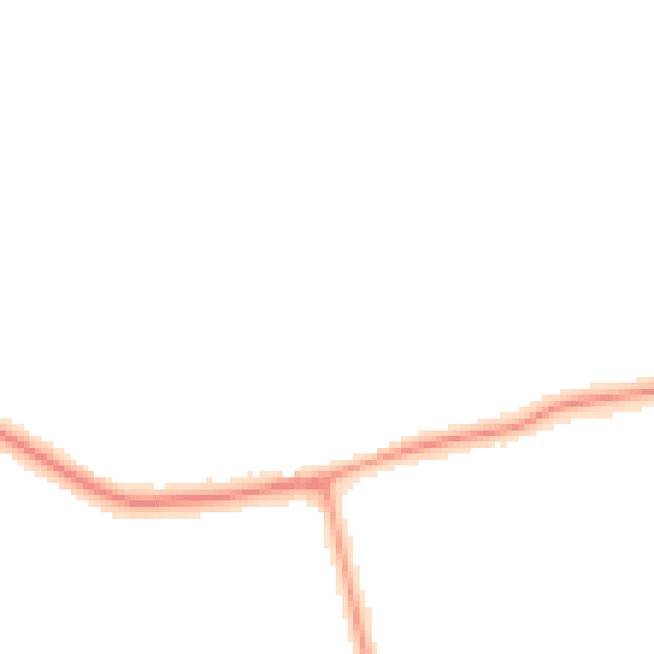 Night-time road noise heatmap for DN35 0PE
