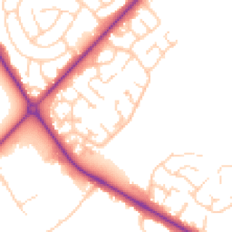 Daytime road noise heatmap for DN35 0SJ