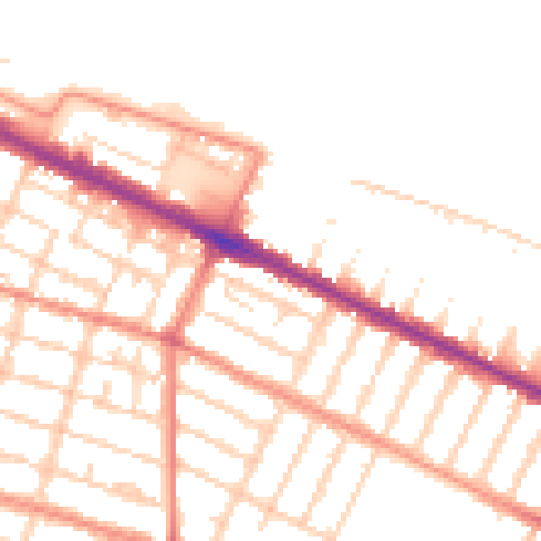 Daytime road noise heatmap for DN35 7AB