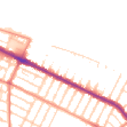Daytime road noise heatmap for DN35 7BG