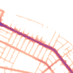 Daytime road noise heatmap for DN35 7EQ