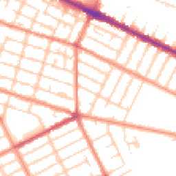Daytime road noise heatmap for DN35 7LY